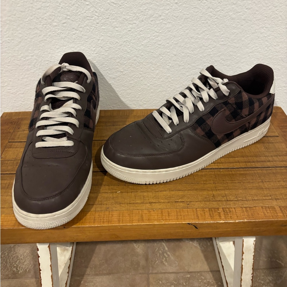 Mens nike air force 1's blouder flannel size 15